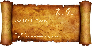 Kneifel Irén névjegykártya