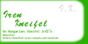 iren kneifel business card